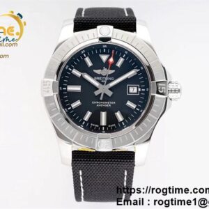 Avenger Automatic 43mm SS BLS 1:1 Best Edition Black Dial on Black Nylon Strap A2824