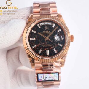 DayDate 40 RG QF Best Edition 904L Steel Eisenkiesel Dial on President Bracelet VR3255 V5 (Gain Weight) SuperClone