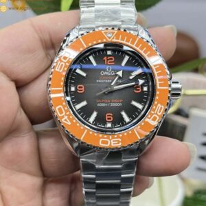 Seamaster 6000M Ultra Deep SS VSF 1:1 Best Edition Brown Dial Orange Bezel on SS Bracelet A8912 Super Clone
