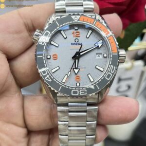 Planet Ocean 43.5mm Ti VSF 1:1 Best Edition Black/Orange Bezel Gray Dial on Gray Nylon Strap A8900