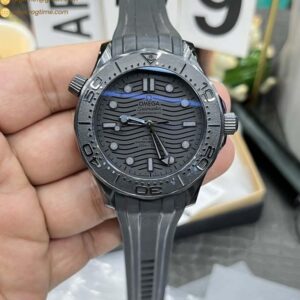 Seamaster Diver 300M 43.5mm VSF 1:1 Best Edition Ceramic Case All Black Dial on Black Rubber Strap A8806