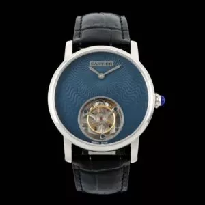 Rotonde De Cartier 40mm SS/LE Blue Corrugated Dial RMSF Tourb