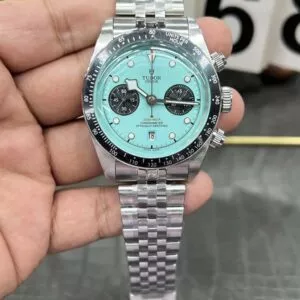 Black Bay Chrono 41mm SS/SS Tiffany Blue Dial 3TF A7750