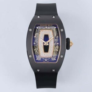 RM07-01 Ladies 31.5mm Black DiamondsDial Black Rubber Strap ZF CRMA2