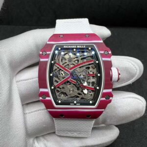 RM67-02 Mutaz Essa Red Skeleton Dial on White Strap VAF CRMA7