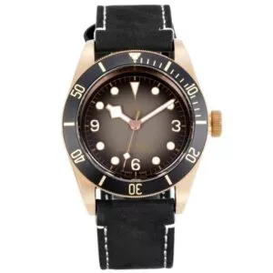 Heritage Black Bay Bronze Gray F4 1:1 Best Edition on Leather Strap