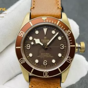 Heritage Black Bay Aluminium Bronze V2 ZF 1:1 Best Edition on Brown Leather Strap A2824