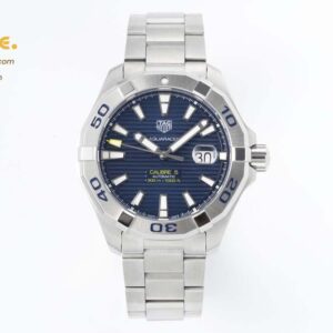 Aquaracer Calibre 5 44mm TARF 1:1 Best Edition Blue Dial SS Bezel on SS Bracelet SW200