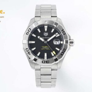 Aquaracer Calibre 5 44mm TARF 1:1 Best Edition Black Dial SS Bezel on SS Bracelet SW200