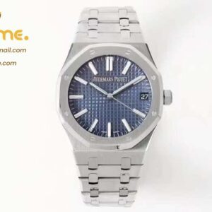 Royal Oak 41mm 15510 SS ZF 1:1 Best Edition Blue Textured Dial on SS Bracelet A4302
