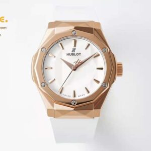 Classic Fusion Orlinski RG APSF 1:1 Best Edtion White Faceted Dial on White Rubber Strap A2892