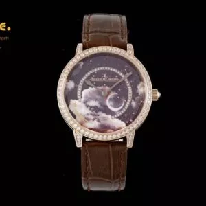 Rendez-Vous RG KZF 1:1 Best Edition Diamond Bezel Sky Brown Dial on Brown Leather Strap MIYOTA 9015