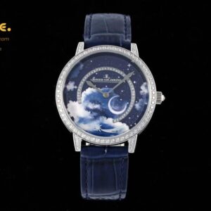 Rendez-Vous SS KZF 1:1 Best Edition Diamond Bezel Sky Blue Dial on Blue Leather Strap MIYOTA 9015