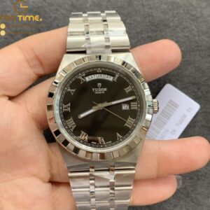 Tudor Royal SS Bezel V7F 1:1 Best Edition Black Dial on SS Bracelet A2834