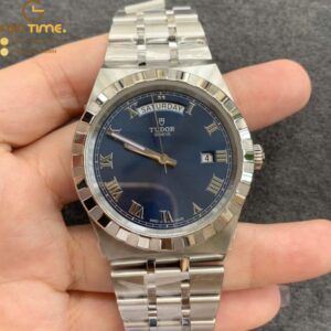 Tudor Royal SS Bezel V7F 1:1 Best Edition Blue Dial  on SS Bracelet A2834