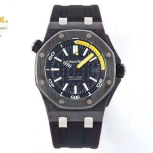Royal Oak Offshore Diver Forged Carbon IPF Best Edition on Rubber Strap MIYOTA9019