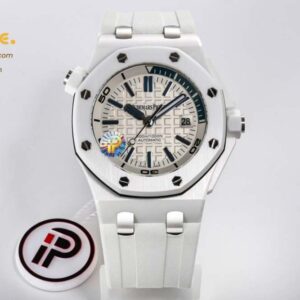 Royal Oak Offshore Diver White Ceramic IPF Best Edition on Rubber Strap A3120