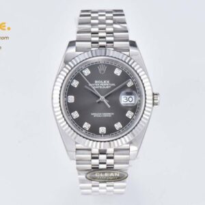 DateJust 41 126334 Clean 1:1 Best Edition 904L Steel Gray Diamond Dial on Jubilee Bracelet VR3235