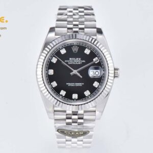DateJust 41 126334 Clean 1:1 Best Edition 904L Steel Black Diamond Dial on Jubilee Bracelet VR3235
