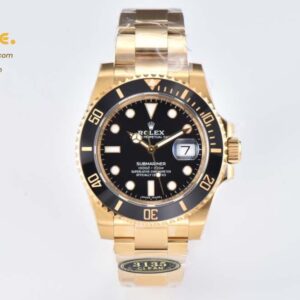 Submariner 116618 LN Black Ceramic YG Plated 904L Steel Clean Factory 1:1 Best Edition VS3135