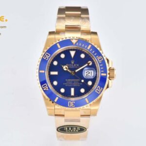 Submariner 116618 LB Blue Ceramic YG Plated 904L Steel Clean Factory 1:1 Best Edition VS3135