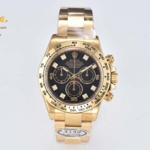 Daytona 116508 Clean 1:1 Best Edition Black Diamonds Dial on YG Bracelet SA4130