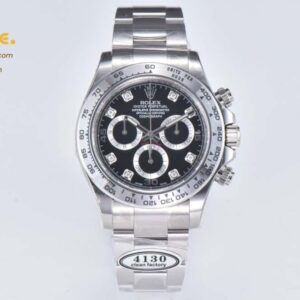 Daytona 116509 Clean 40MM SS Black Diamonds Dial SS Bracelet SA4130