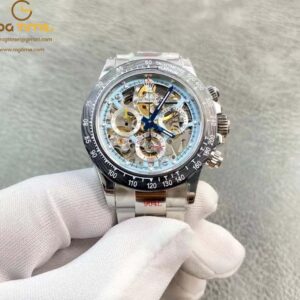 Daytona Montoya Custom Made 1:1 Best Edition Carbon Fiber Bezel Colorful Skeleton Dial on SS Oyster Bracelet SA4130