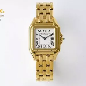 Panthère 27mm BVF 1:1 Best Edition YG White Dial on YG Bracelet Ronda Quartz