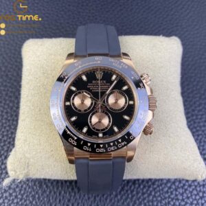 Daytona 116515 RG Clean Factory 1:1 Best Edition Black Ceramic Bezel Black Stick Dial on Oysterflex Rubber Strap A4130