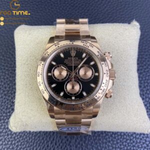 Daytona 116505 RG Clean Factory 1:1 Best Edition Black Stick Dial on RG Bracelet A4130