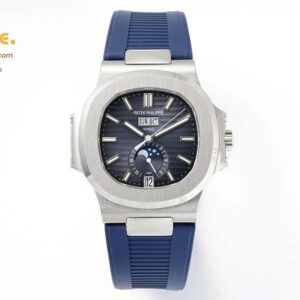Nautilus 5726 Complicated SS PPF 1:1 Best Edition Blue Textured Dial on Blue Rubber Strap A324