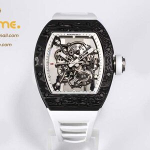 RM055 Real NTPT BBRF 1:1 Best Edition Skeleton White Dial on White Rubber Strap RMUL2