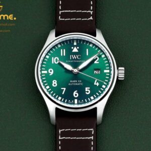 Mark XX IW328205 SS M+F 1:1 Best Edition Green Dial on Brown Leather Strap MIYOTA 9015