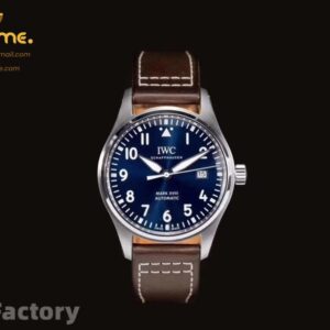 Mark XVIII IW327010 V7F 1:1 Best Edition Blue Dial on Brown Leather Strap A2892