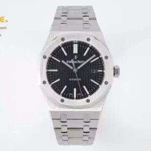 Royal Oak 41mm 15400 SS IPF 1:1 Best Edition Black Textured Dial on SS Bracelet SA3120 Super Clone