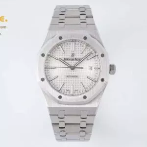Royal Oak 41mm 15400 SS IPF 1:1 Best Edition White Textured Dial on SS Bracelet SA3120 Super Clone