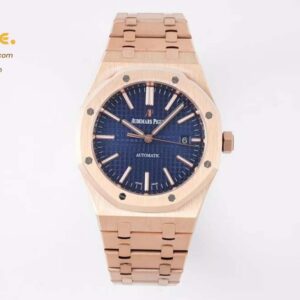 Royal Oak 41mm 15400 RG IPF 1:1 Best Edition Blue Textured Dial on RG Bracelet SA3120 Super Clone