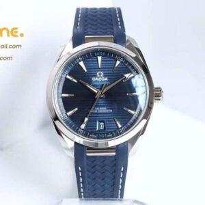 Aqua Terra 150M Master Chronometers VSF 1:1 Best Edition Deep Blue Dial Silver Hand on Deep Blue Rubber Strap A8900 Super Clone