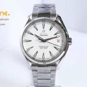 Aqua Terra 150M SS VSF 1:1 Best Edition White Textured Dial Silver Markers on SS Bracelet A8500 Super Clone