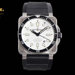 BR133B - Bell Ross BR03-92 Diver 42mm SS/RU Wht WMF MY9015