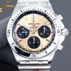 Chronomat B01 42mm SS TF 1:1 Best Edition Pink Dial on SS Bracelet A7750