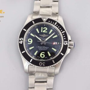 Superocean Automatic 44 TF 1:1 Best Edition Black Dial Black Bezel on SS Bracelet A2824