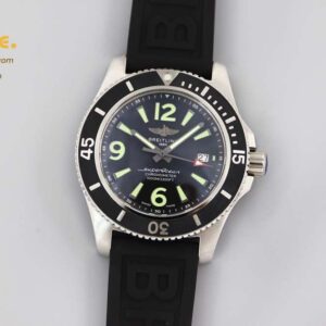 Superocean Automatic 44 TF 1:1 Best Edition Black Dial Black Bezel on Black Rubber Strap A2824
