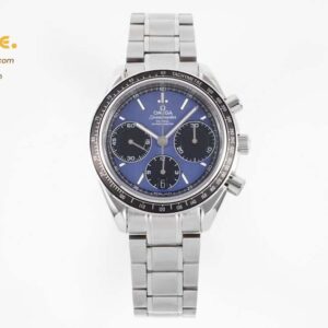 Omega HRF Speedmaster Racing Chronograph 40 BlueDial Black Tachymeter Bezel on SS Bracelet C3330