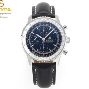 Navitimer Chronograph 41mm SS BLS 1:1 Best Edition Black Dial White Inner Bezel on SS Bracelet A7750