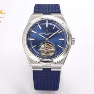Overseas Tourbillon Ref 6000V SS BBRF 1:1 Best Edition Blue Dial on Blue Rubber Straps Tourb