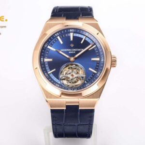 Overseas Tourbillon Ref 6000V RG BBRF 1:1 Best Edition Blue Dial on Blue Leather Straps Tourb