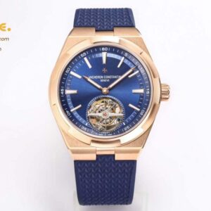 Overseas Tourbillon Ref 6000V RG BBRF 1:1 Best Edition Blue Dial on Blue Rubber Straps Tourb