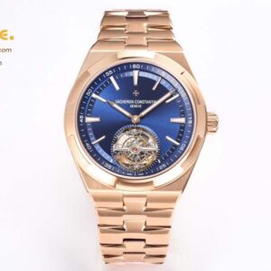 Overseas Tourbillon Ref 6000V RG BBRF 1:1 Best Edition Blue Dial on RG Bracelet Tourb